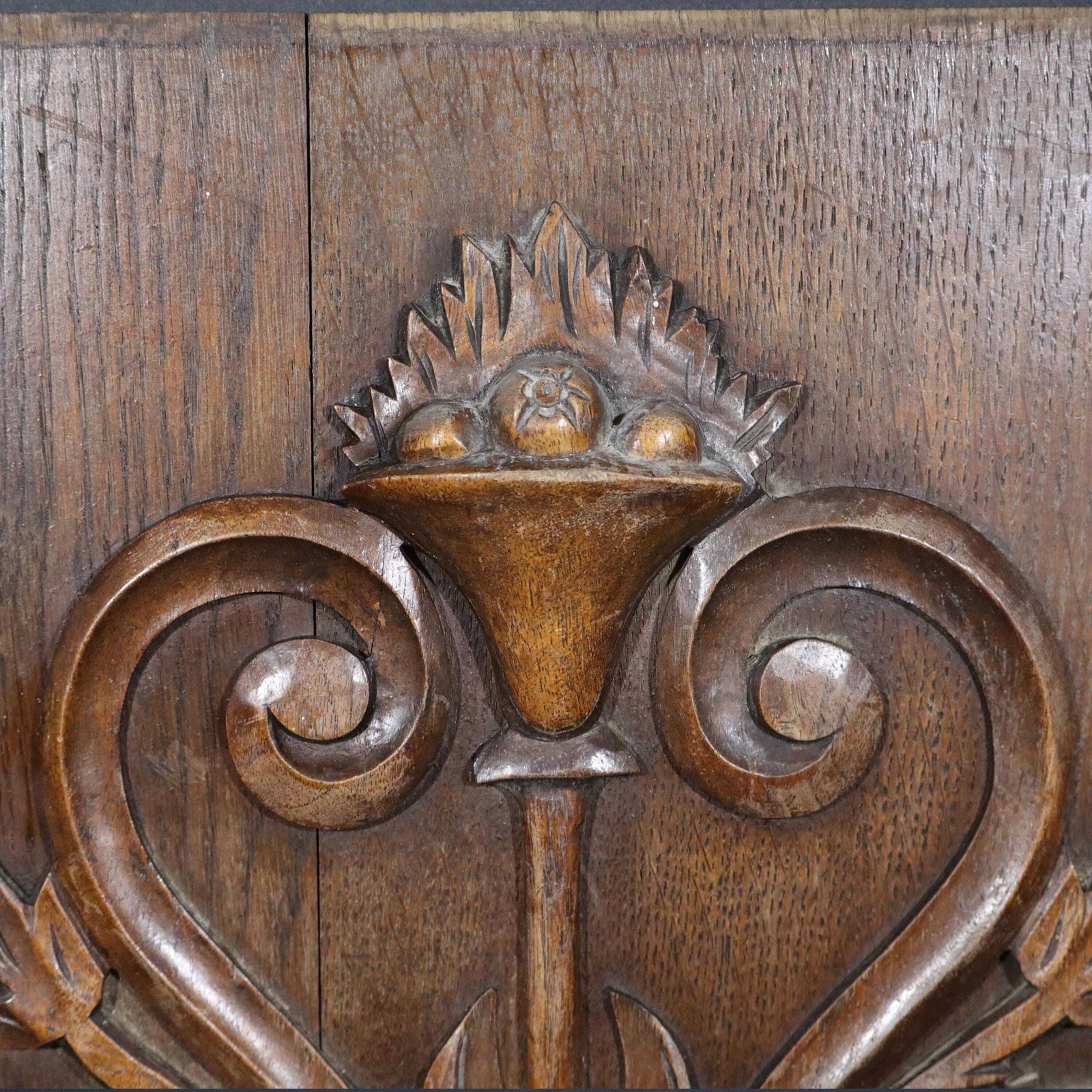 Antique French Wooden Panel Over Door Fronton Old Rectangular Carved Wall Decoration Architectural Salvage photo for sale