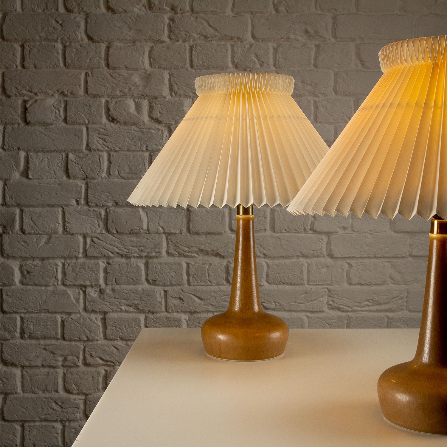 Lighting Pair Of Le Klint Palshus Stentöj Model 311 Lamps, Denmark 1960s photo