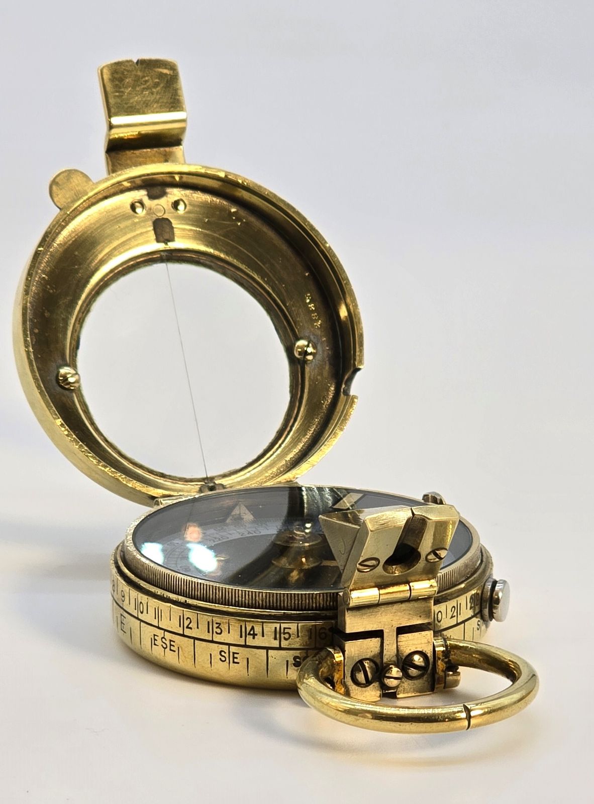 A  Brass English Compass Of A Type Used By Officers In Ww1, Circa 1914 photo Home Decor