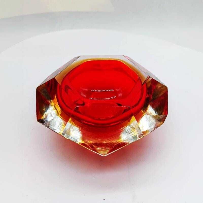 1960s Ashtray Or Catch All In Murano Glass By Flavio Poli For Seguso. Made In Italy. photo for sale