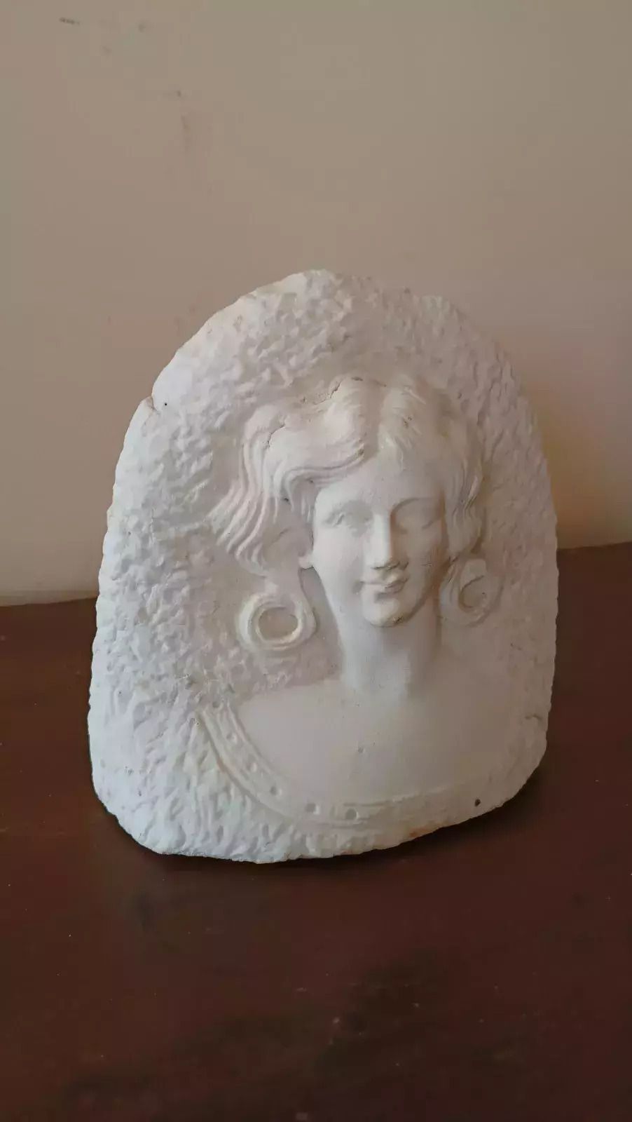 Ancient Marble Sculpture Female Bust Early 1900s photo furniture