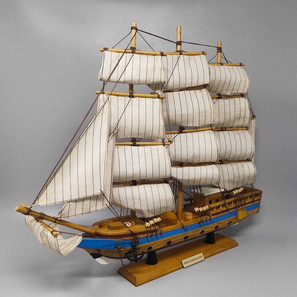 1970s Astonishing Hms Endeavour Model Ship. Handmade. Made In England photo furniture