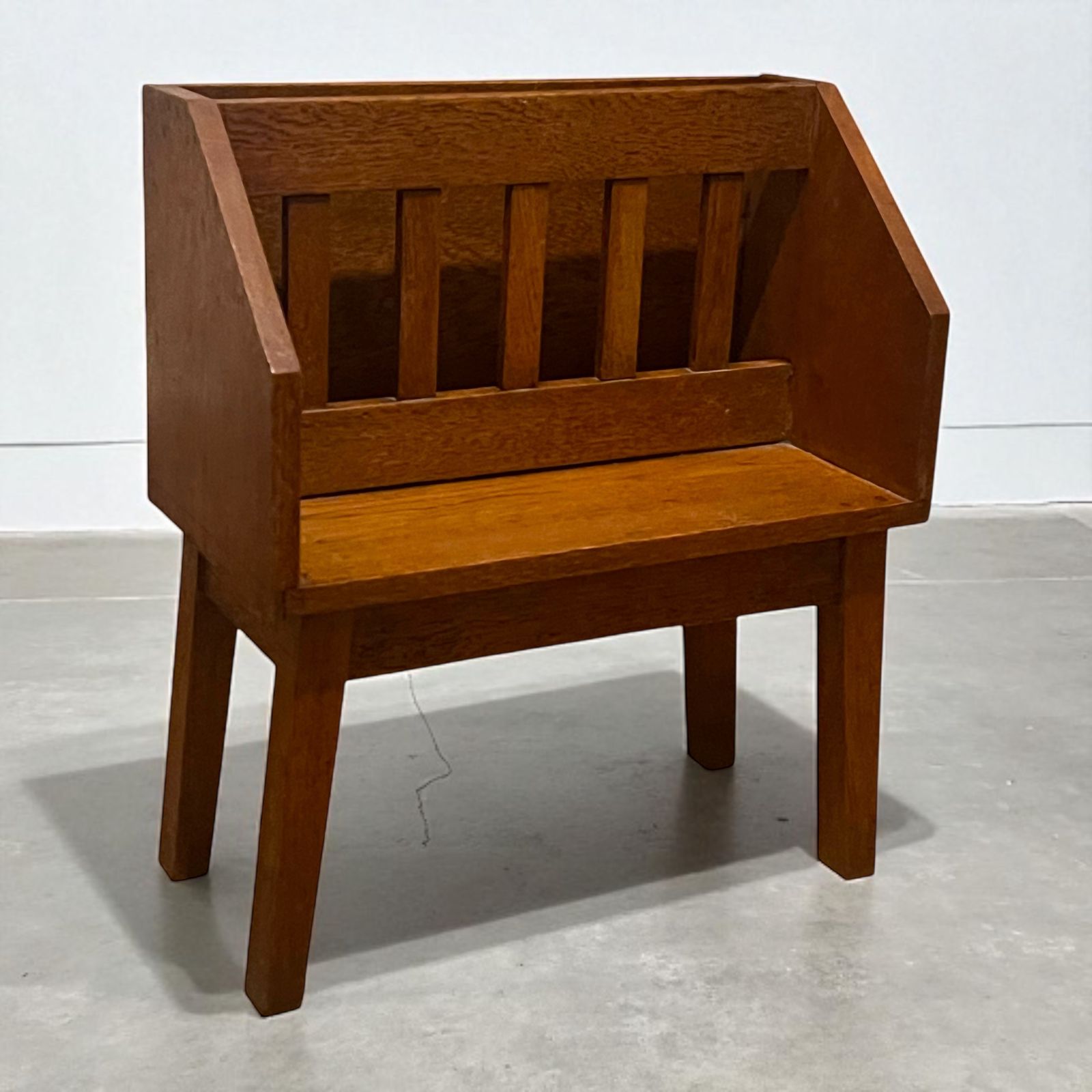Art Deco Period Oak Magazine Book Rack