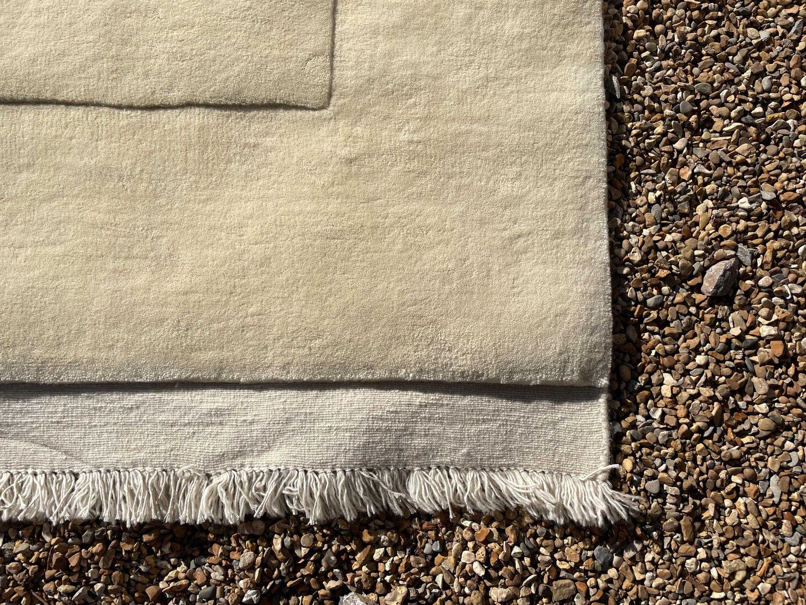 New Nordic Knots Woven Rug Rectangle Wool Cotton Antique White 200x300cm Arje Carpet Mat Pattern Floor Mat Current photo furniture