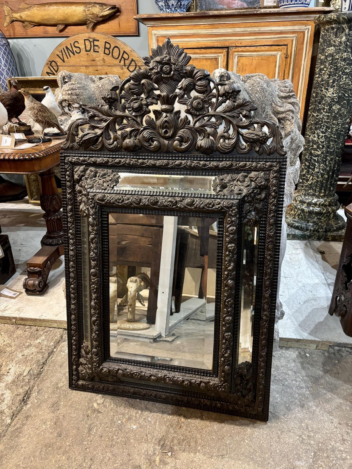 Dutch 19th Century Cushion Mirror