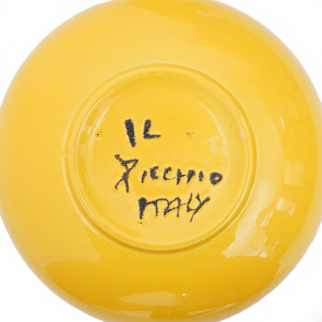 photo furniture Yellow Ceramic Vase With Lid By Enzo Bioli For Il Picchio, 1970s