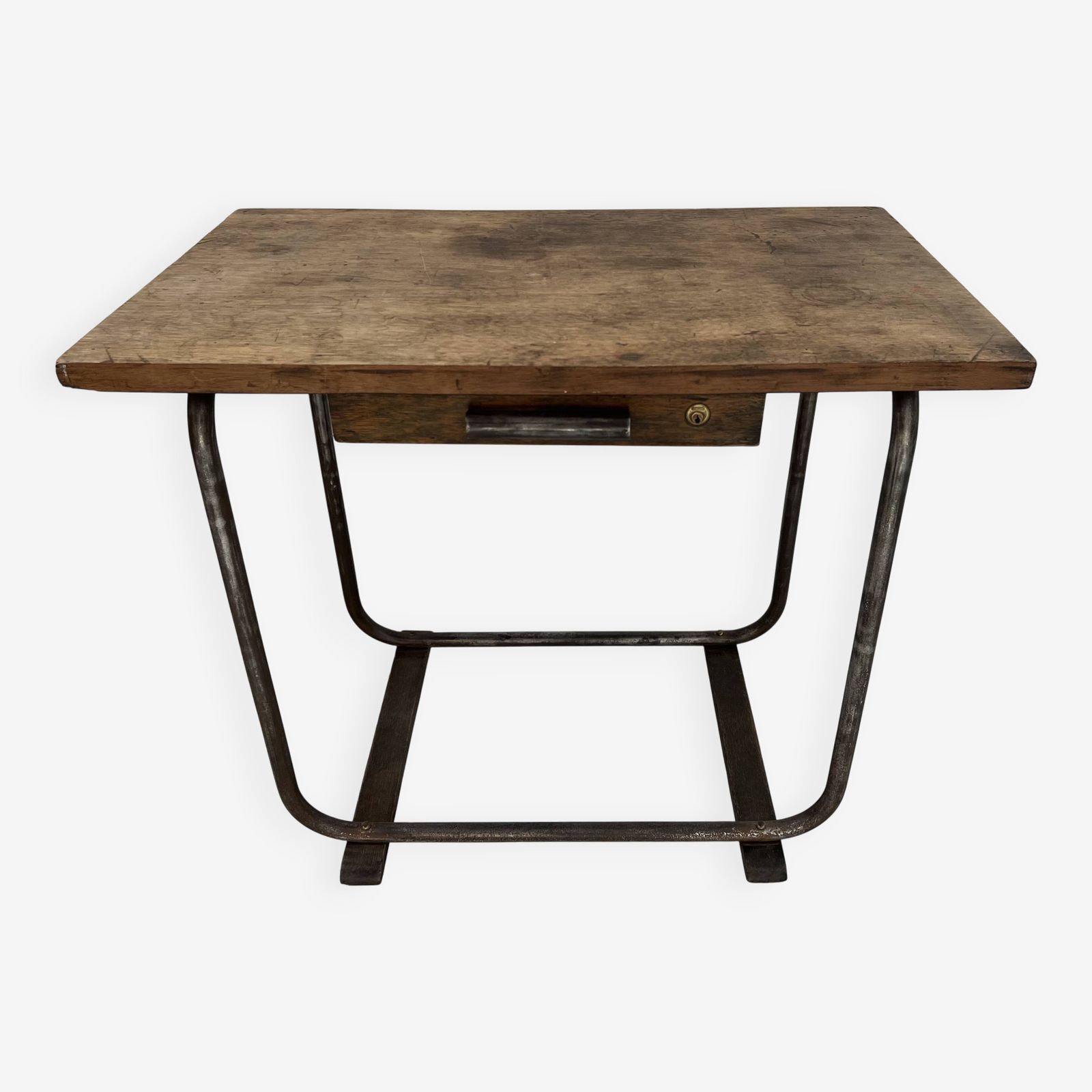 Page 1 Of 11 Designer Desk In Tube And Wooden Top, 20th Century
