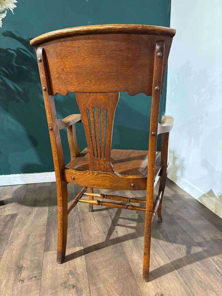photo buy Vintage Oak Office Armchair