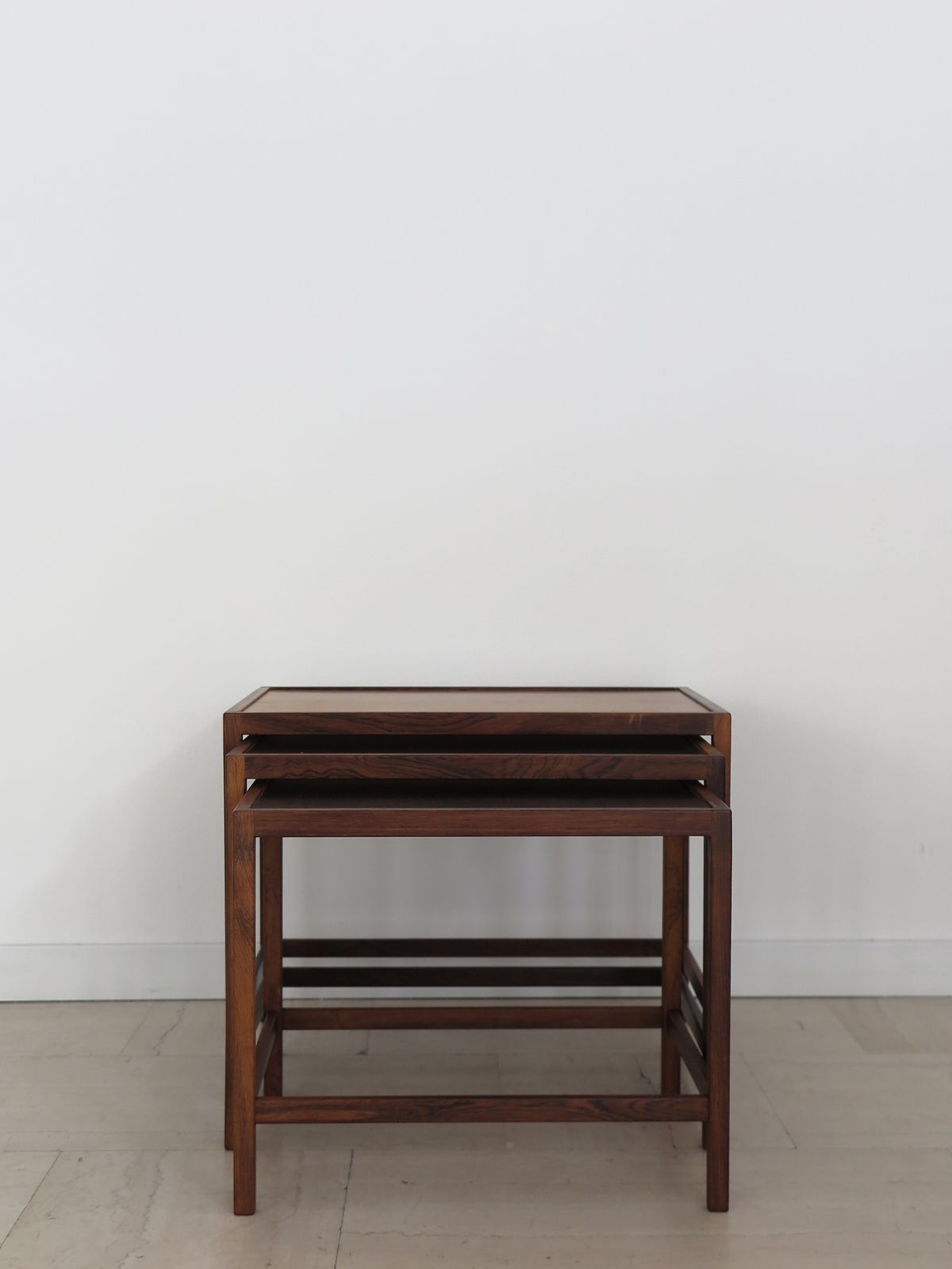 Kurt østervig Scandinavian Dark Wood Nesting Tables Set, Denmark 1960s photo buy