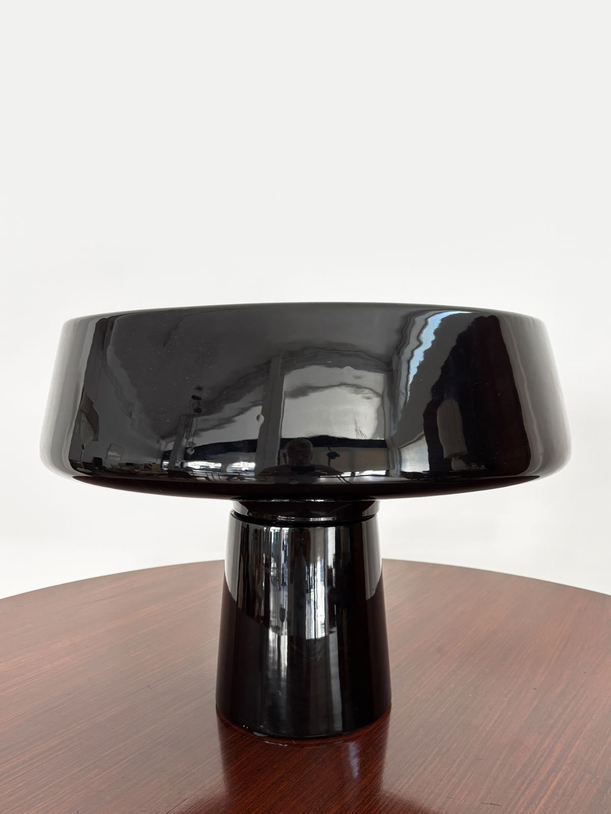 Angelo Mangiarotti For Skipper Black Ceramic Planter, Italy 1980s photo for sale
