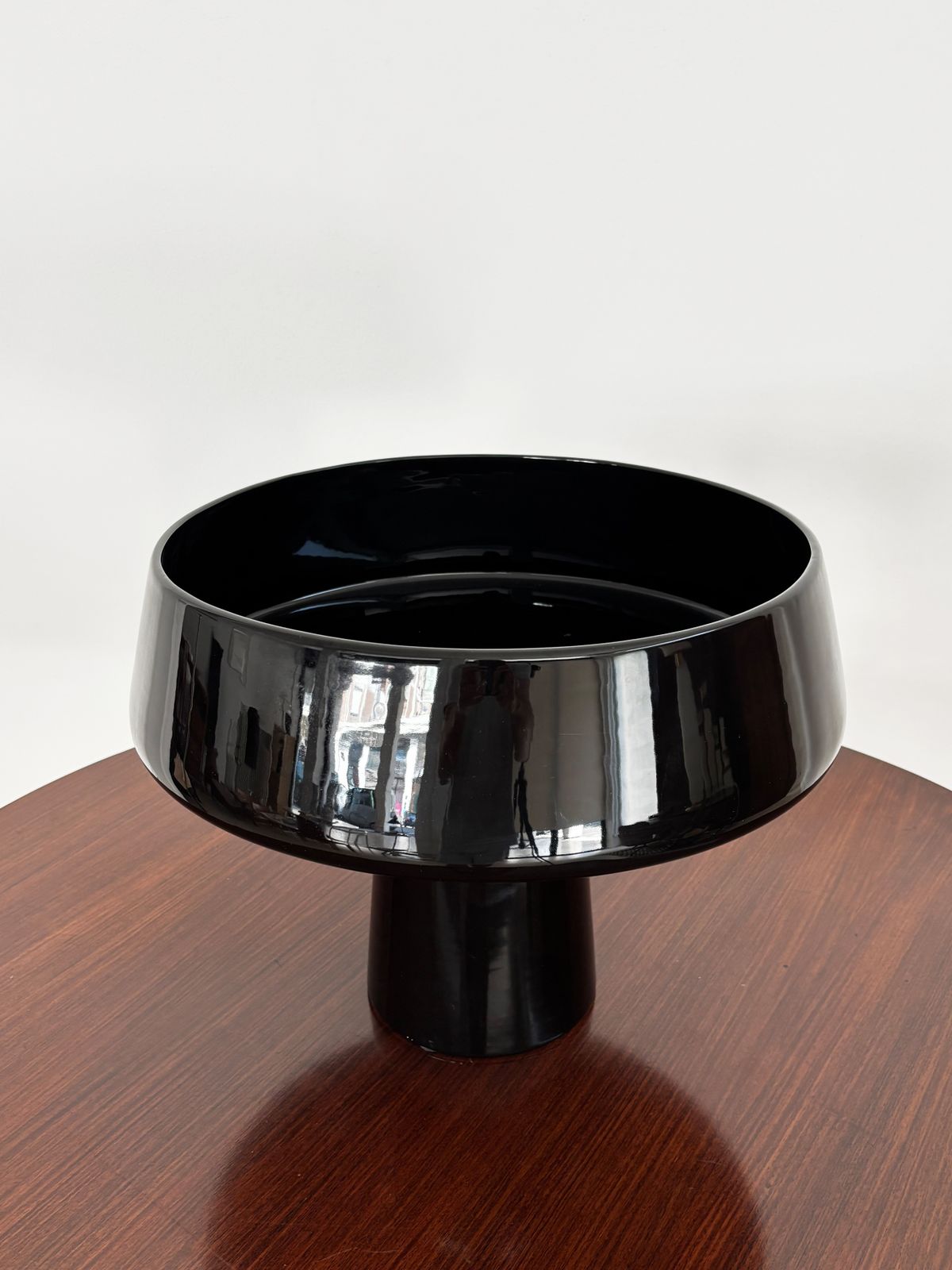 Angelo Mangiarotti For Skipper Black Ceramic Planter, Italy 1980s photo Home Decor