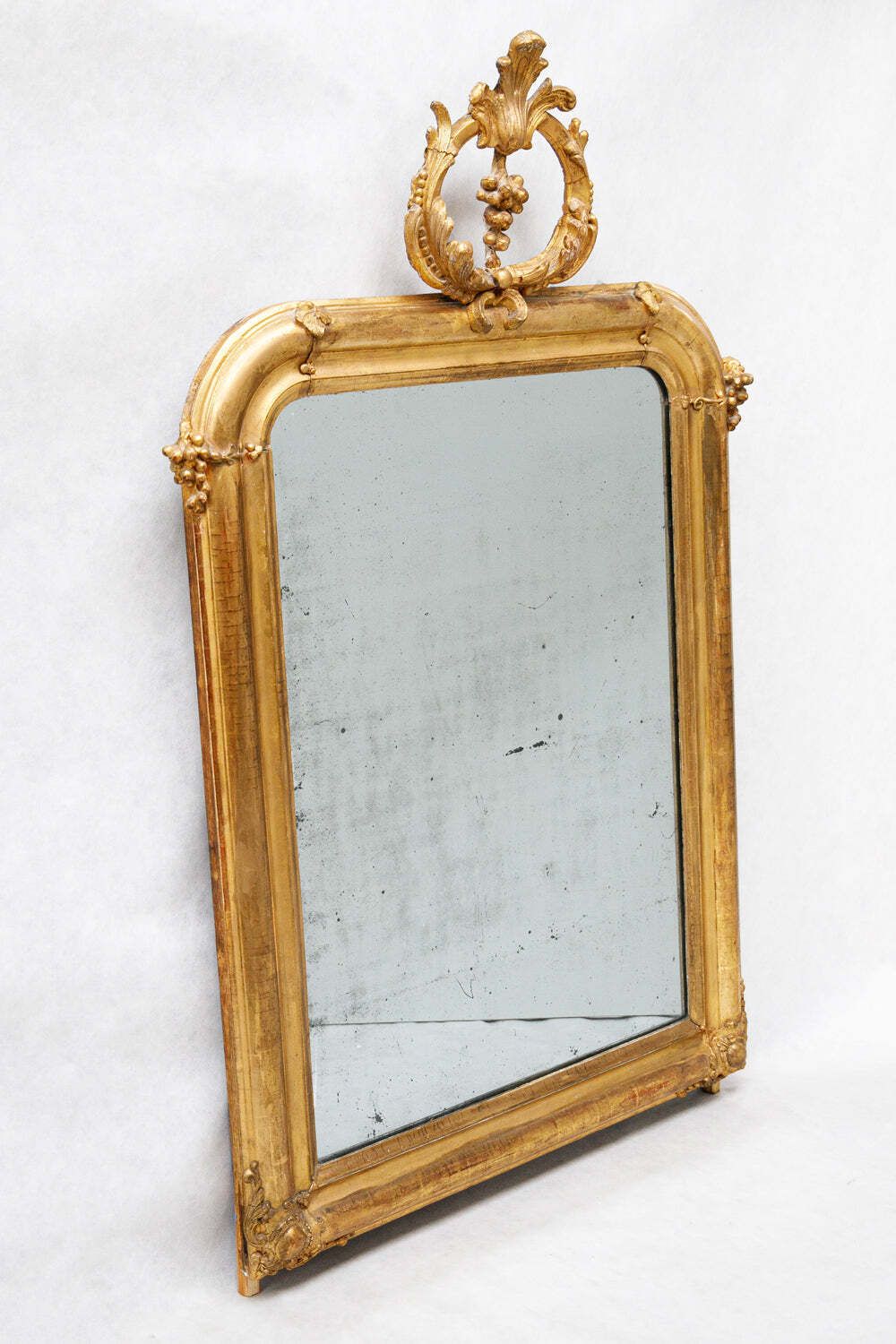 19th C Louis Philippe Mirror With Grapevine Crest photo furniture