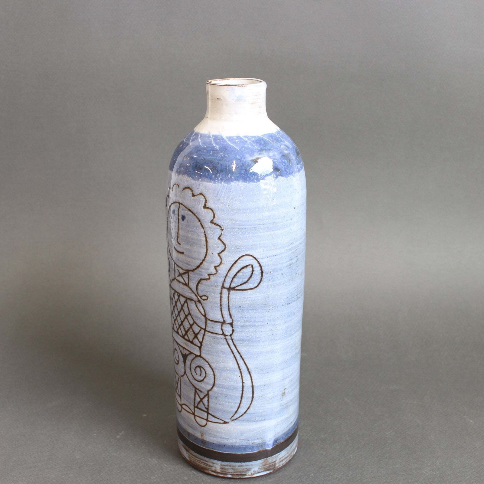 Mid Century French Ceramic Vase By Michel Barbier (Circa 1960s) photo furniture