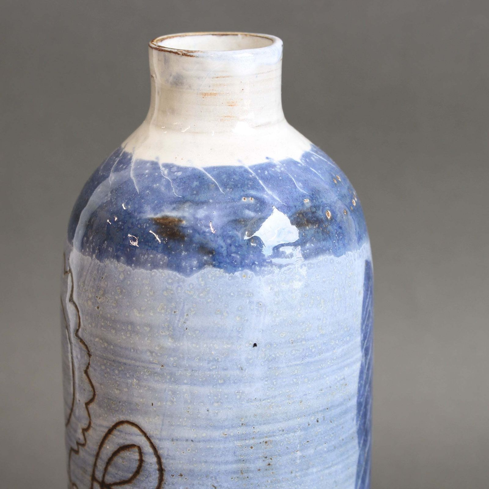 photo furniture Mid Century French Ceramic Vase By Michel Barbier (Circa 1960s)