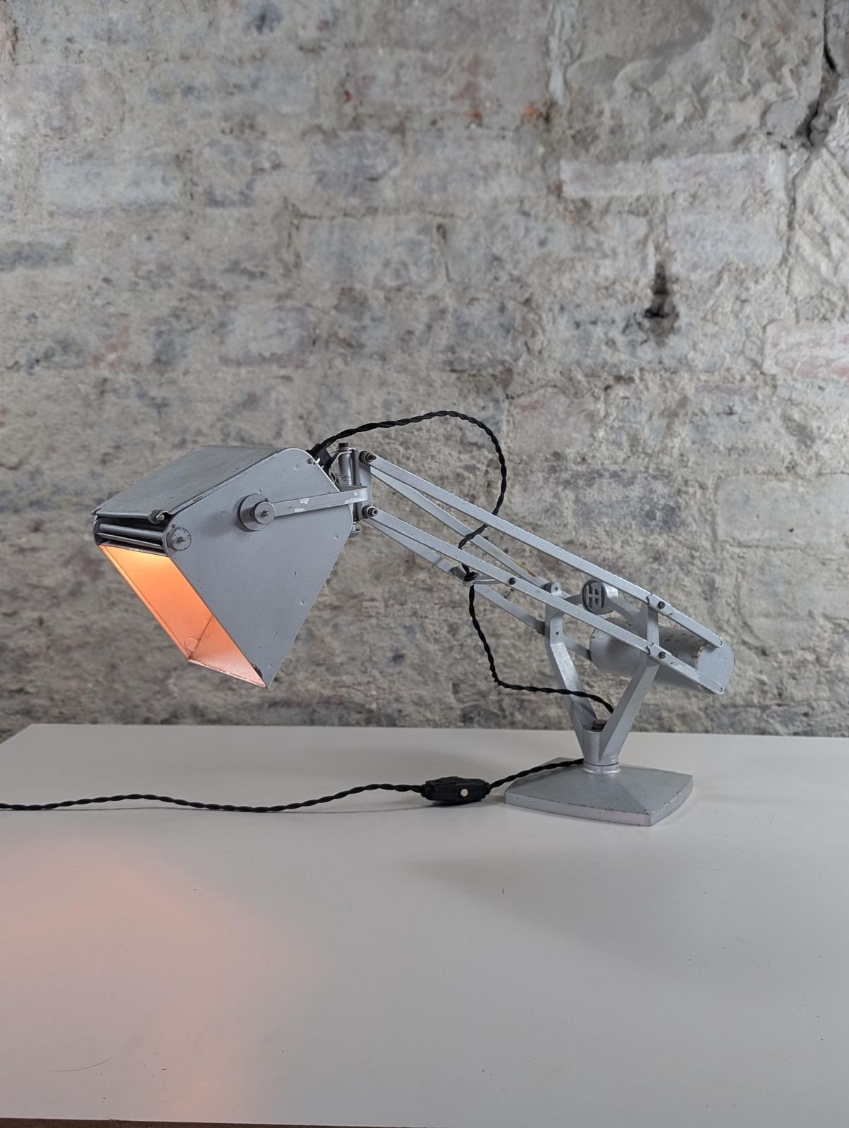 Iconic Horstman 'Pluslite' Magnifier Counter Balance Desk Table Lamp From 1950s, Made In England photo buy