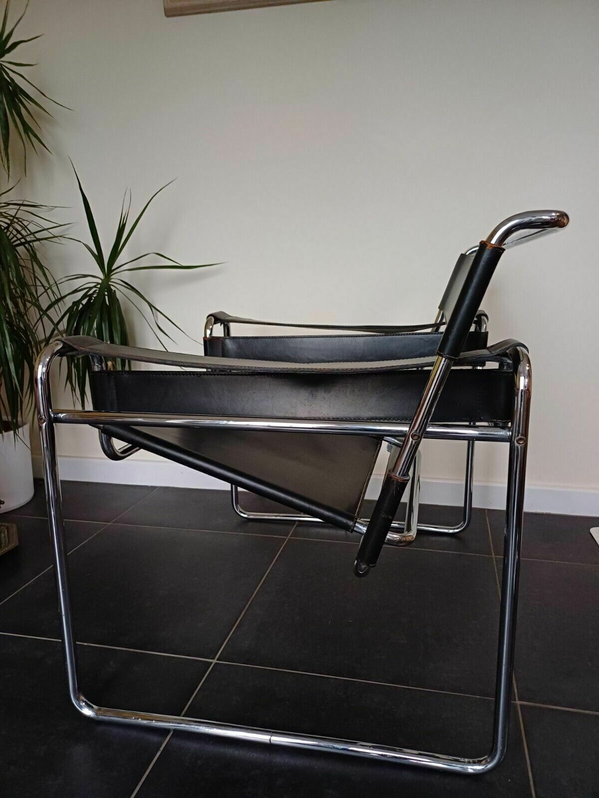Original Wassily Chair Model B3 By Marcel Breuer, Manufactured By Gavina 1960s photo furniture