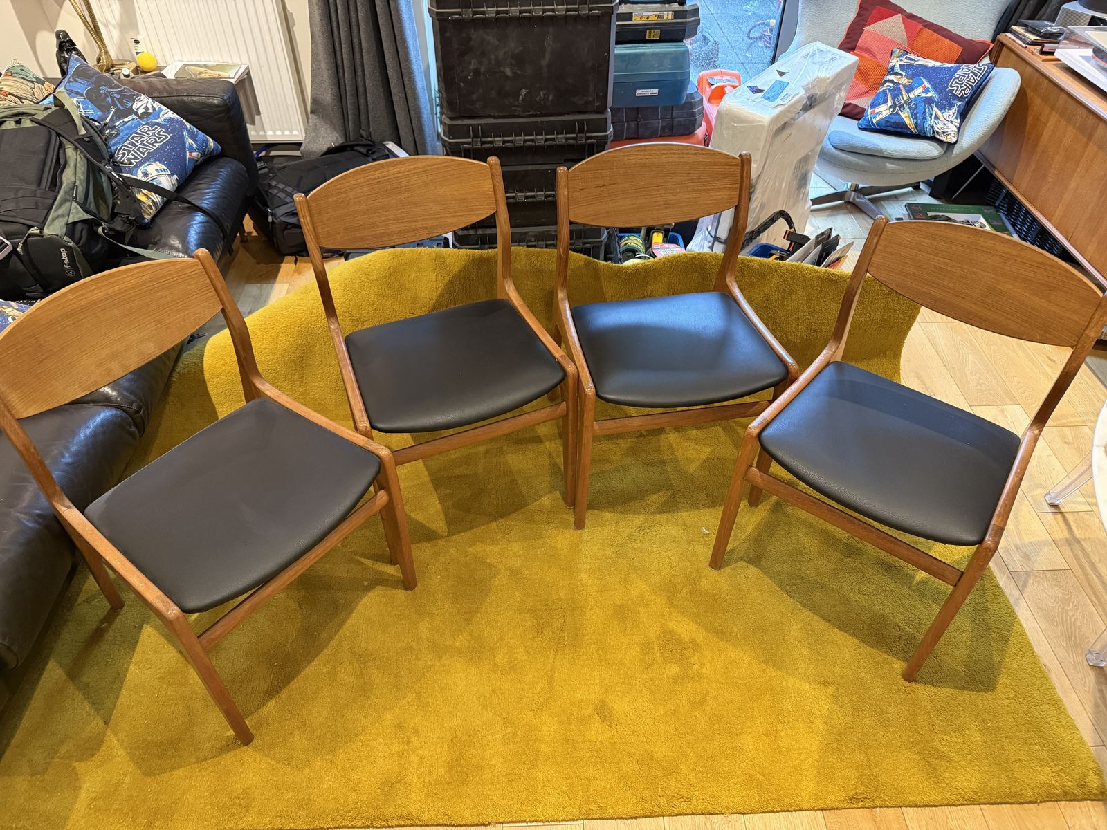 Mid Century Restored Dining Chairs. photo for sale