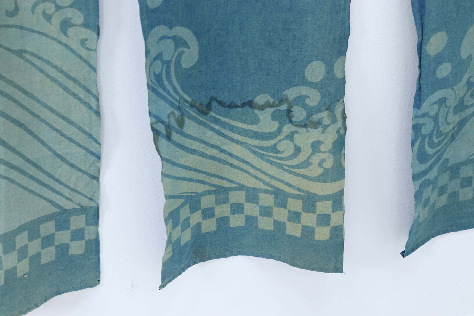 photo furniture Early 20th Century Indigo Dyed Japanese Noren Curtain
