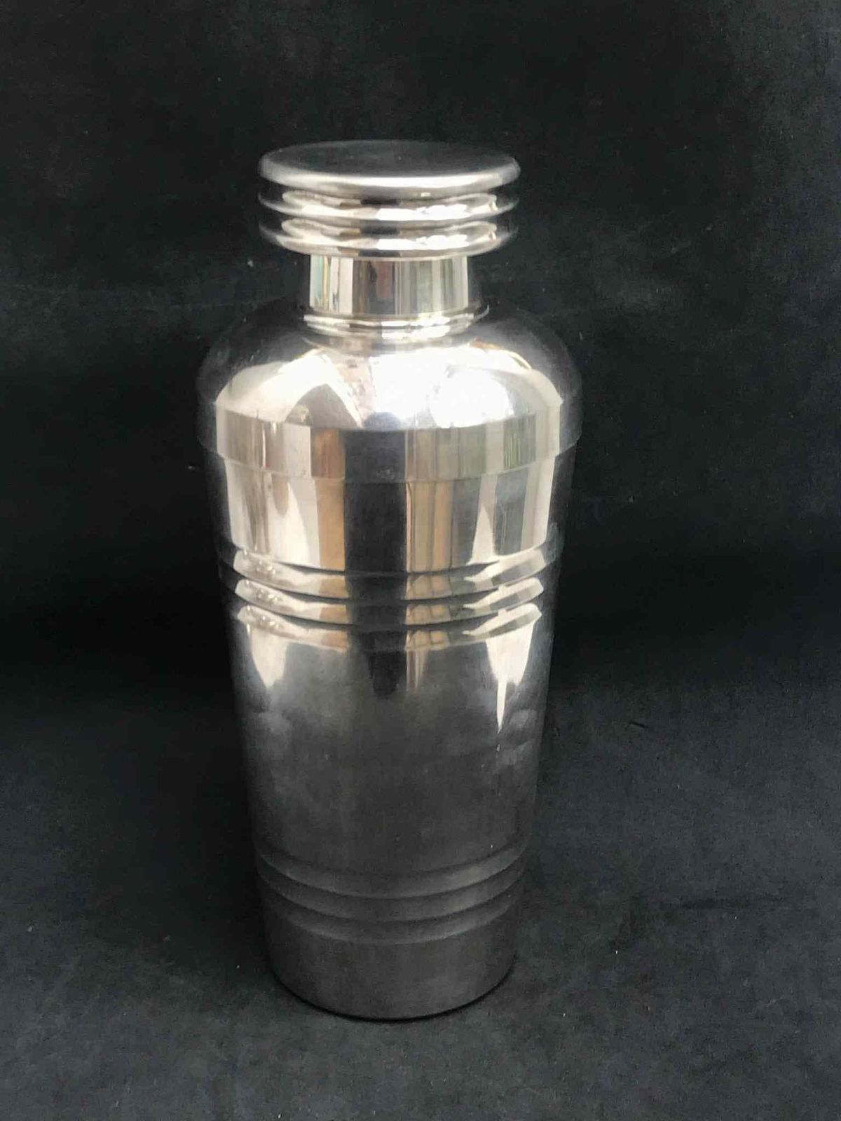 Art Deco Cocktail Shaker 1920s Silver Plated Bar Cart Decor Mixology Tools Gift For Him Christmas Gift Barware Accessories Saint Medard photo Home Decor