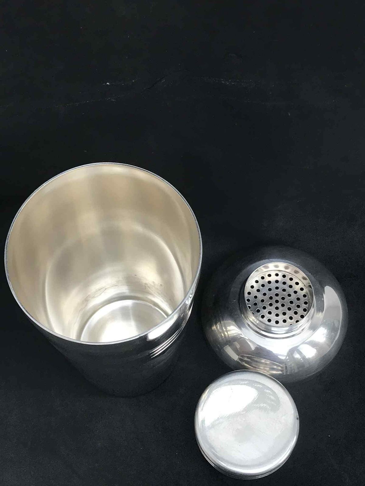 photo for sale Art Deco Cocktail Shaker 1920s Silver Plated Bar Cart Decor Mixology Tools Gift For Him Christmas Gift Barware Accessories Saint Medard