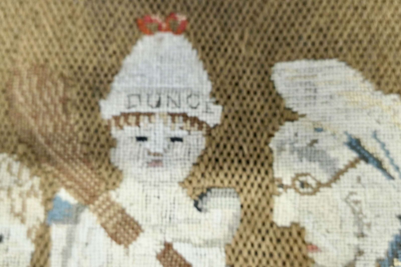 photo furniture Early 19th Century English Wool Tapestry, “The School Room”