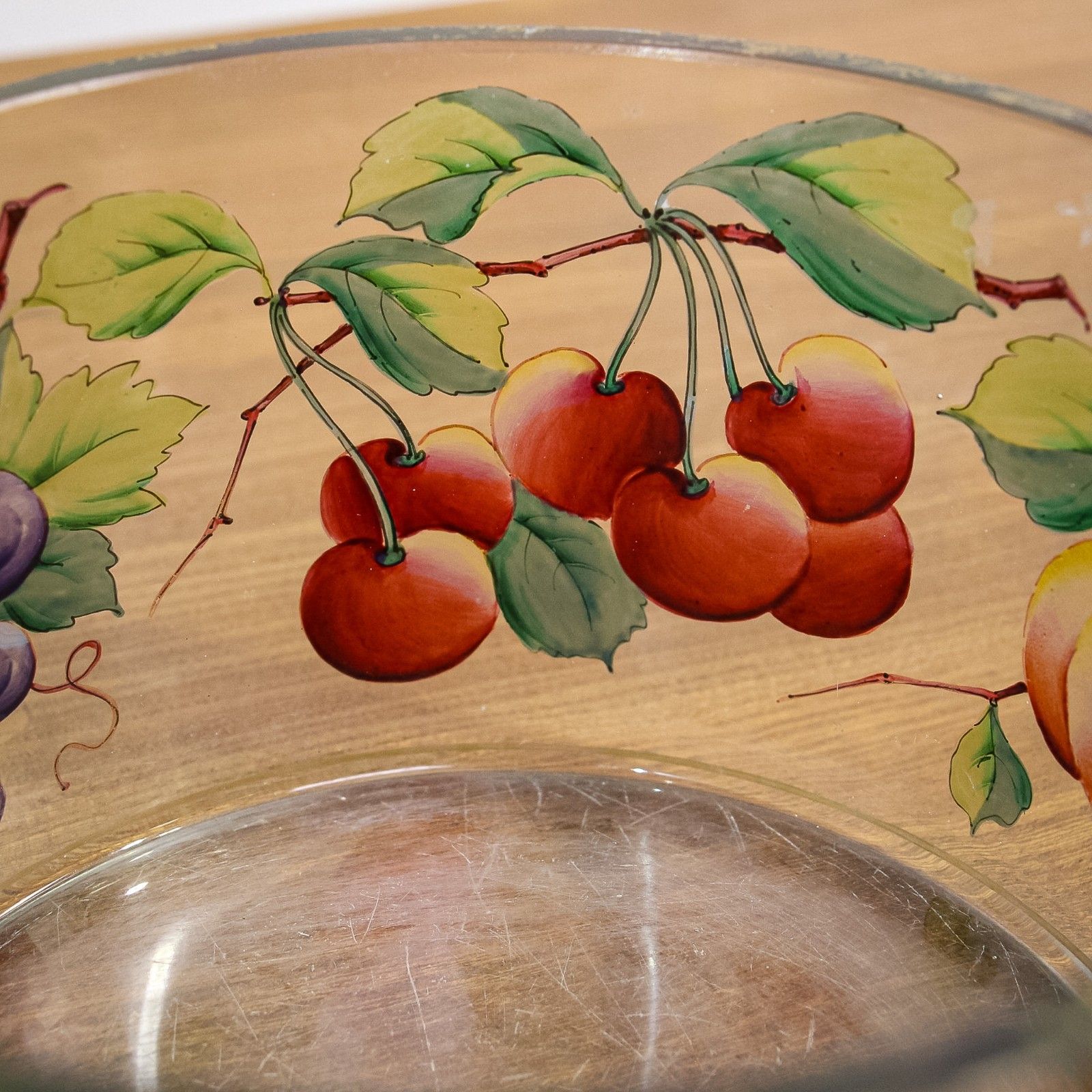 photo furniture Webb Corbett Glass Bowl With Painted Fruit