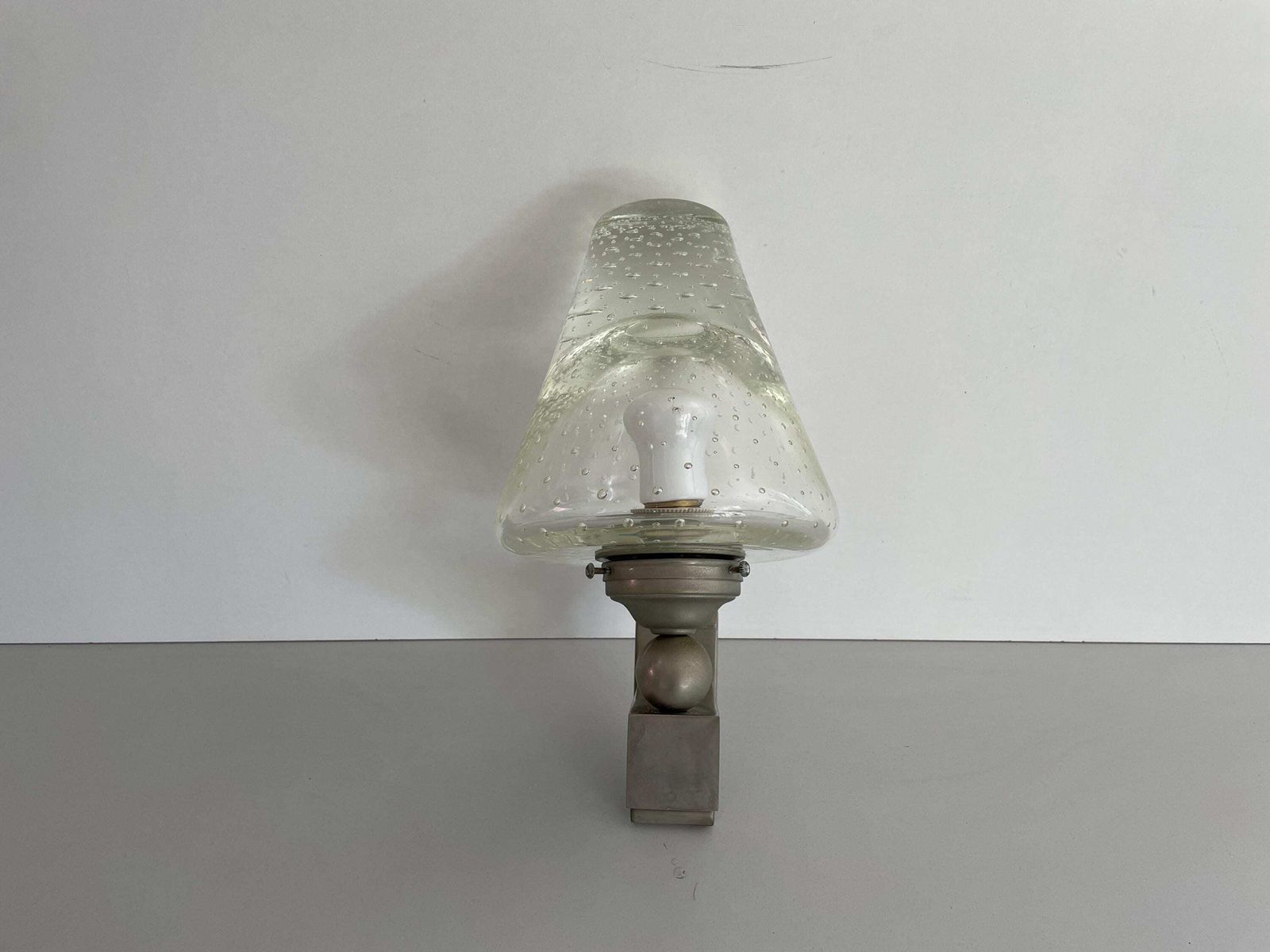 Exclusive Italian Seguso Glass And Metal Luxurious Wall Lamp, 1950s, Italy photo 1682.0