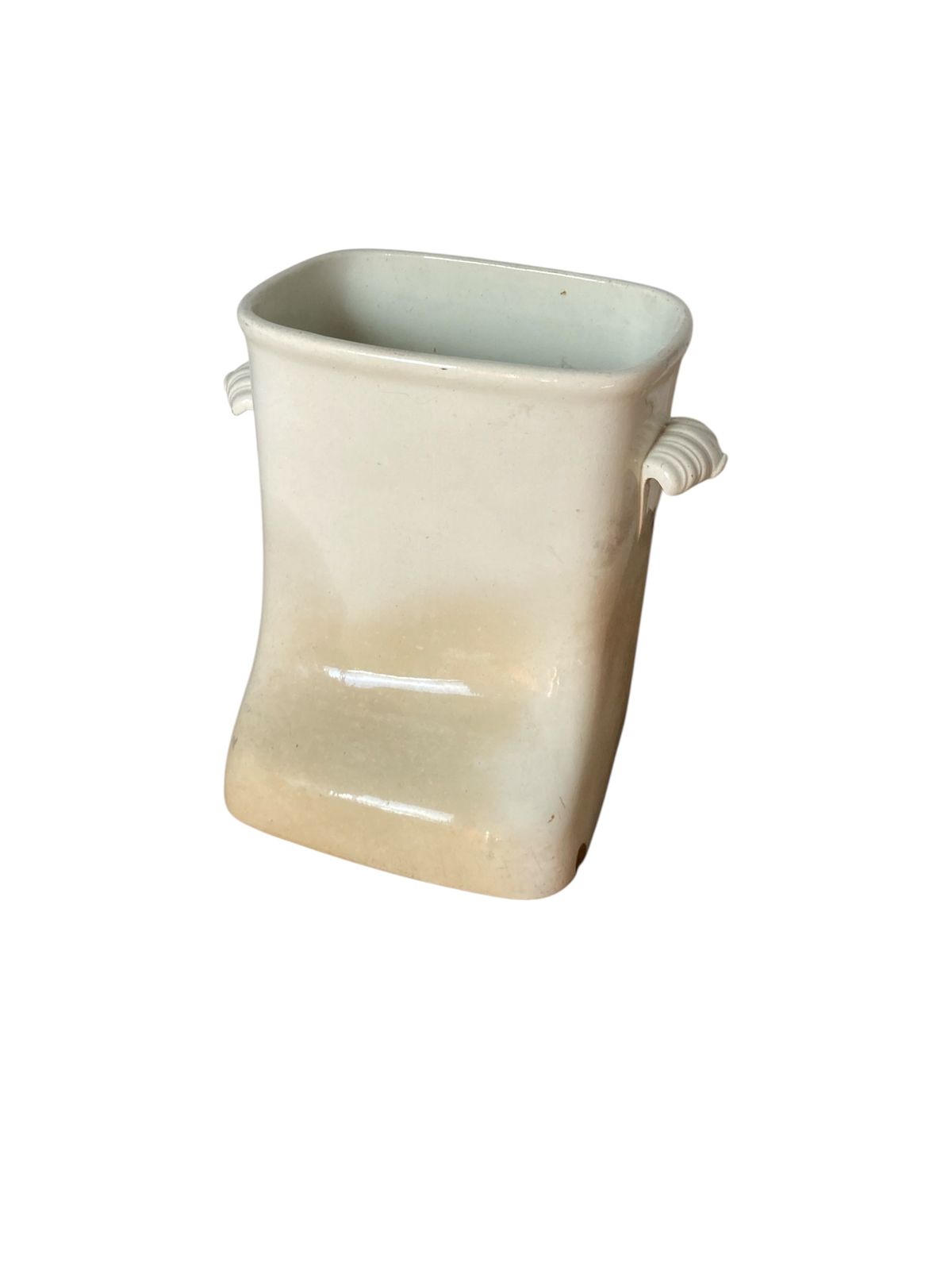 Garden Decor Creamware Knee Bath Or Jardinere Planter 1800's photo