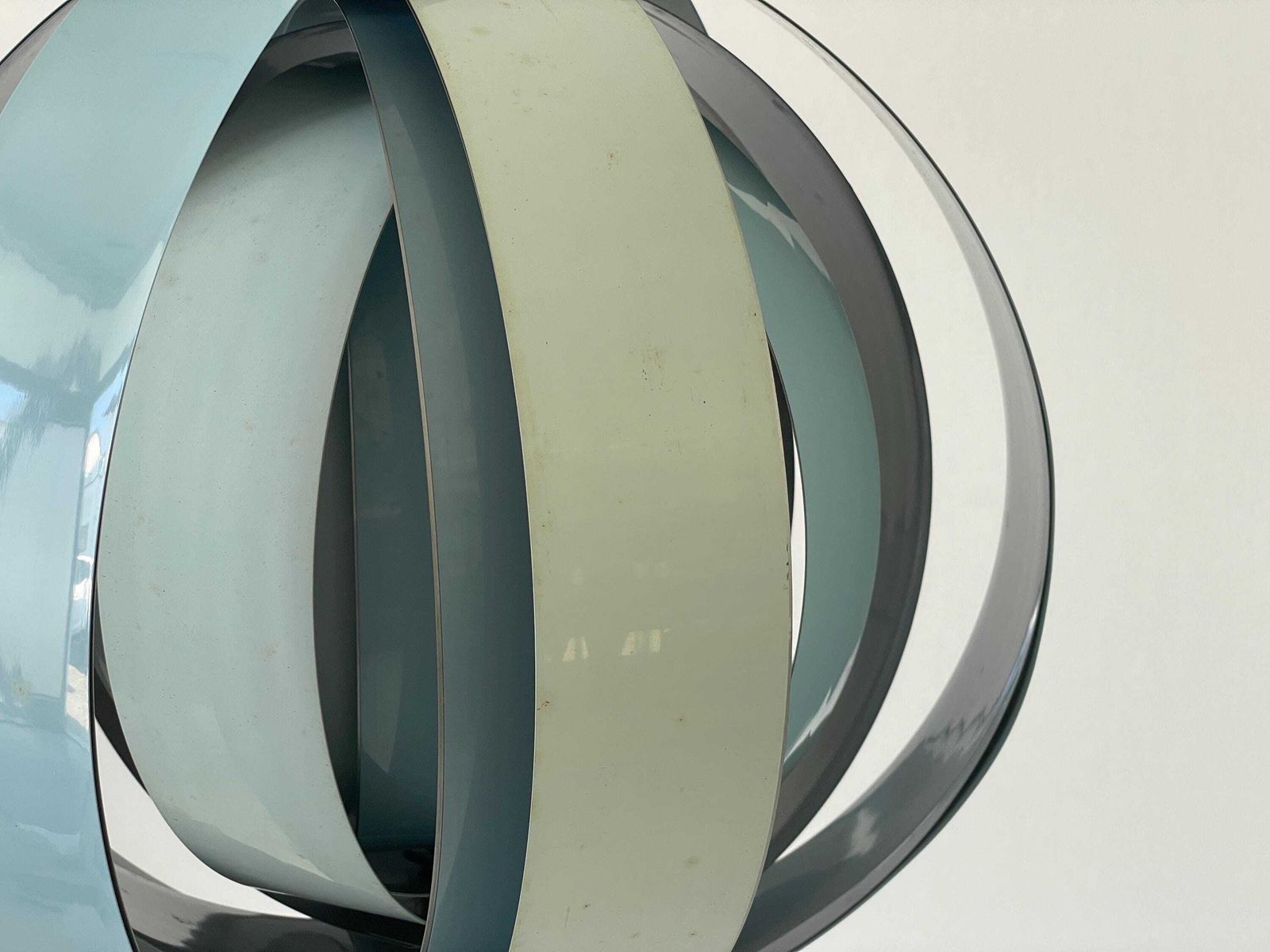 3 Tone Blue Metal Pendant Lamp By Lamell Star Leuchten, 1960s, Germany photo furniture
