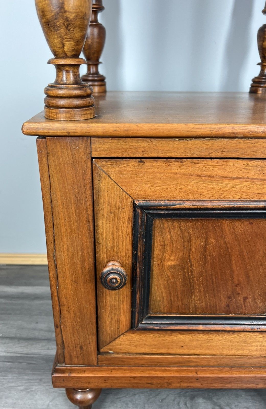 Bedside Table Antique French Walnut Marble Top Cupboard Cabinet Lot 4043 photo buy