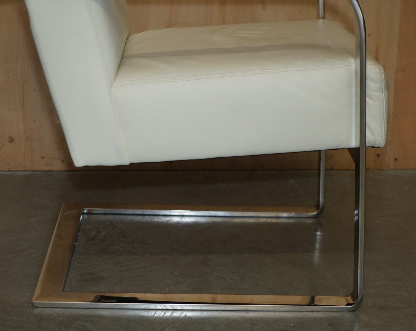 1850.0 Ex Display Ralph Lauren Designer Modern Penthouse Chrome & Leather Armchair photo