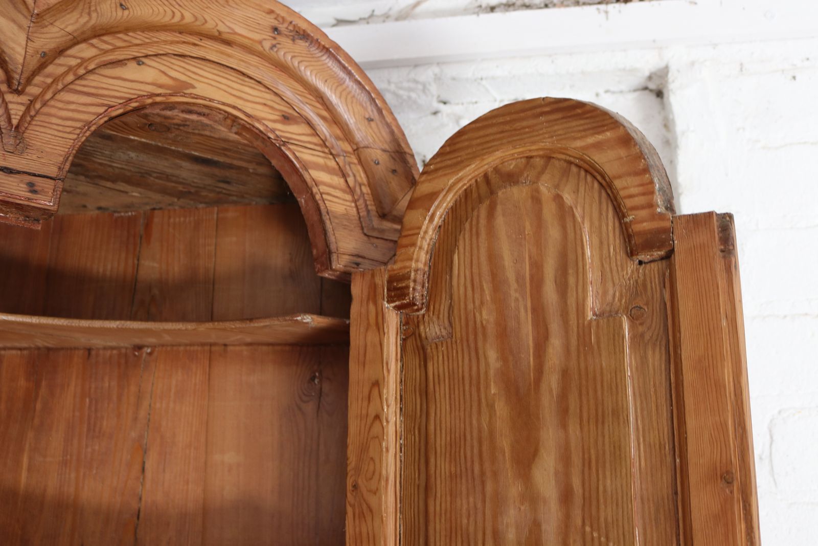 Furniture Stunning Stately Home Tall Antique Pine Corner Unit photo