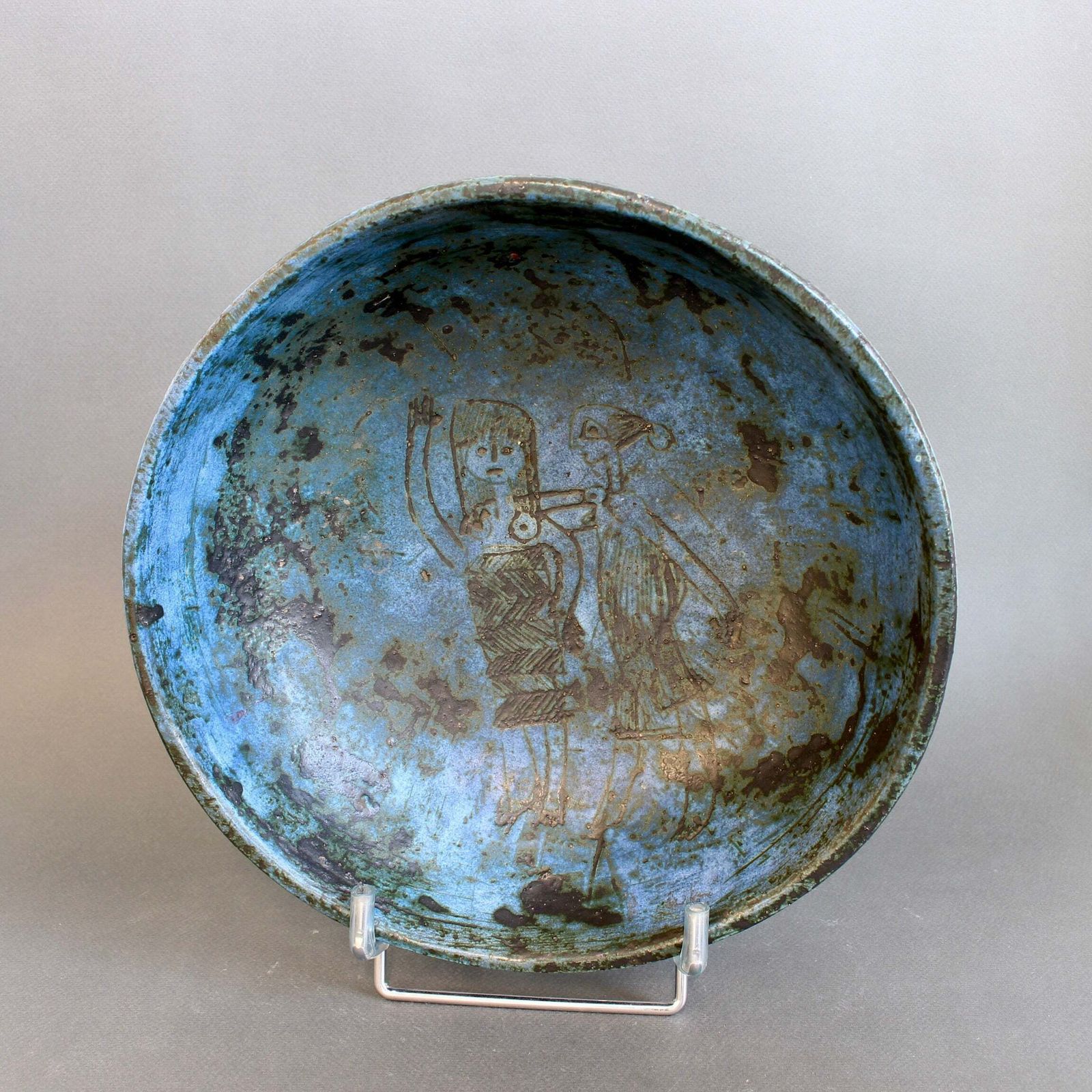 photo vinterior Vintage French Ceramic Decorative Bowl By Jacques Blin (Circa 1950s)