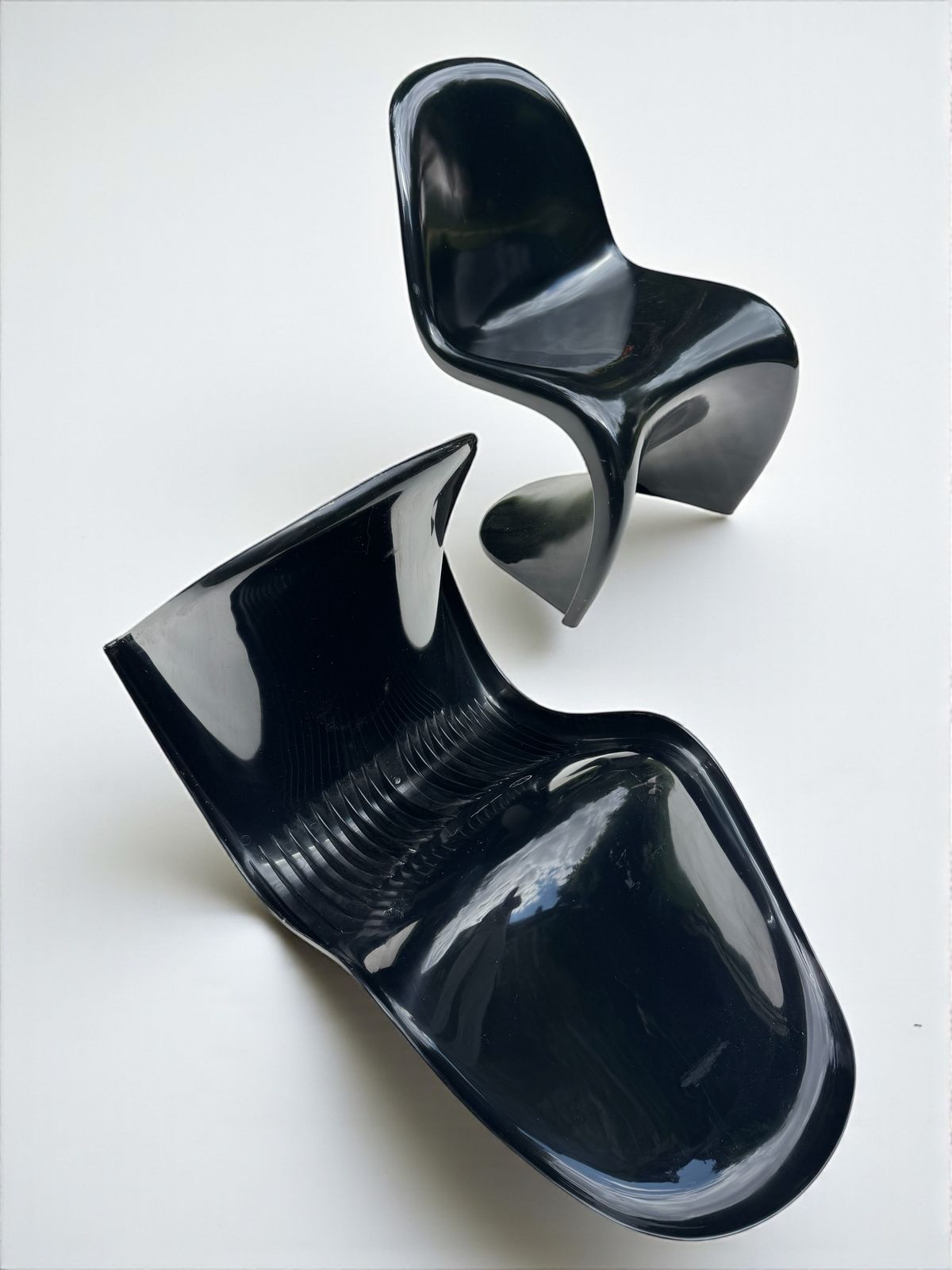 1200.0 Set Of 2 Panton Verner Fibreglass S Chairs For Herman Miller, W. Germany 1971 photo