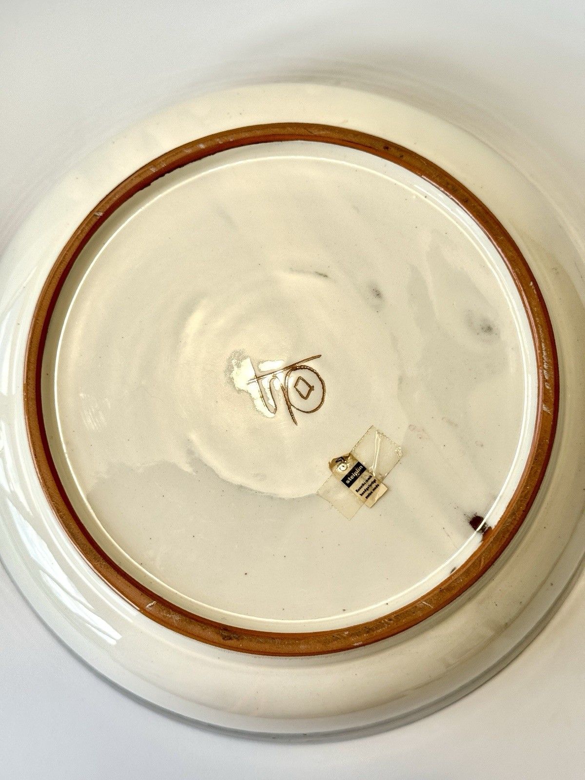 photo buy 1960’s Willy Steinlin From St. Gallen, Ceramic Bowl With Flamboyant Bird Design