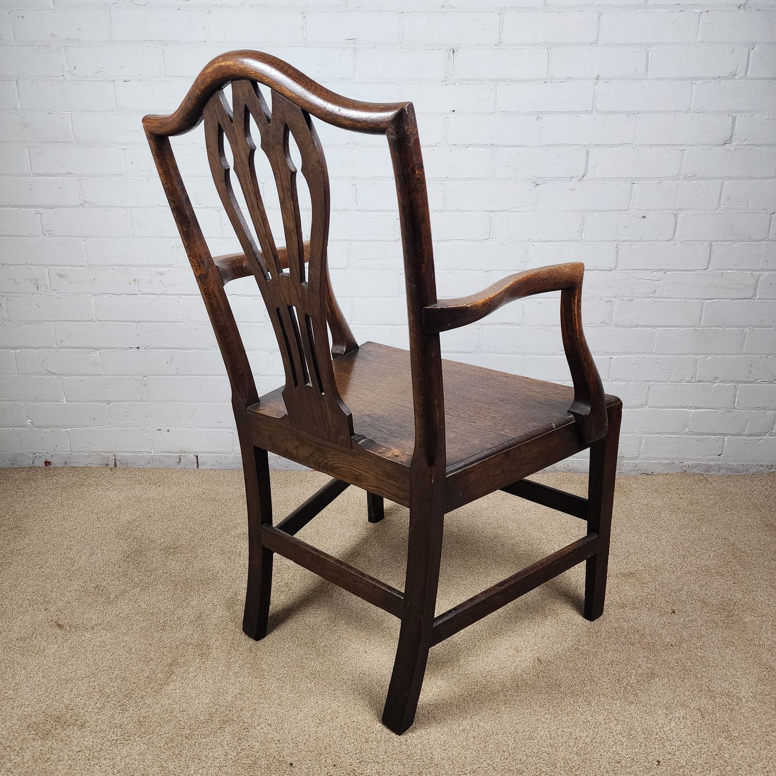 Georgian Oak Carver Chair photo for sale