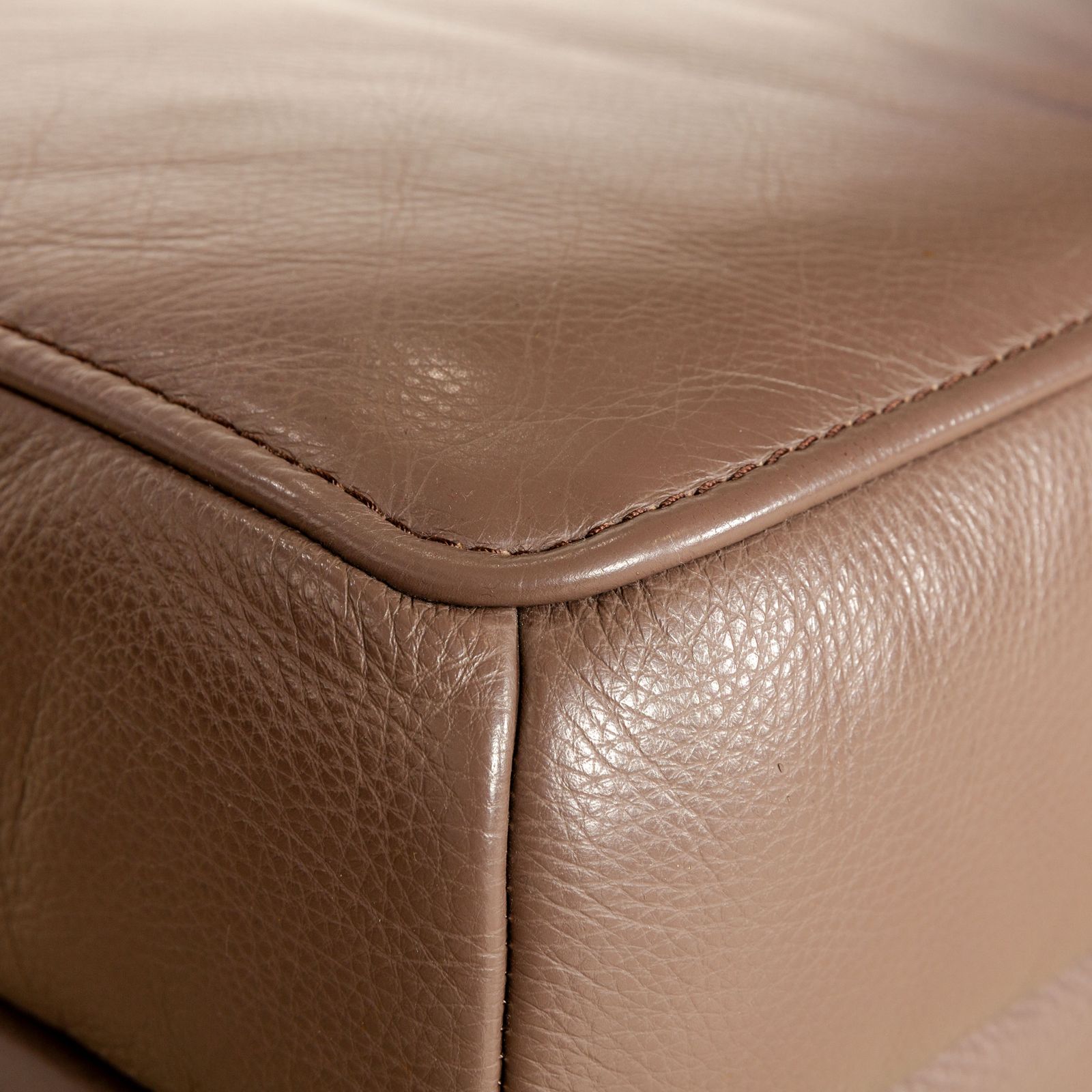 Koinor Raoul Leather Stool Brown photo for sale