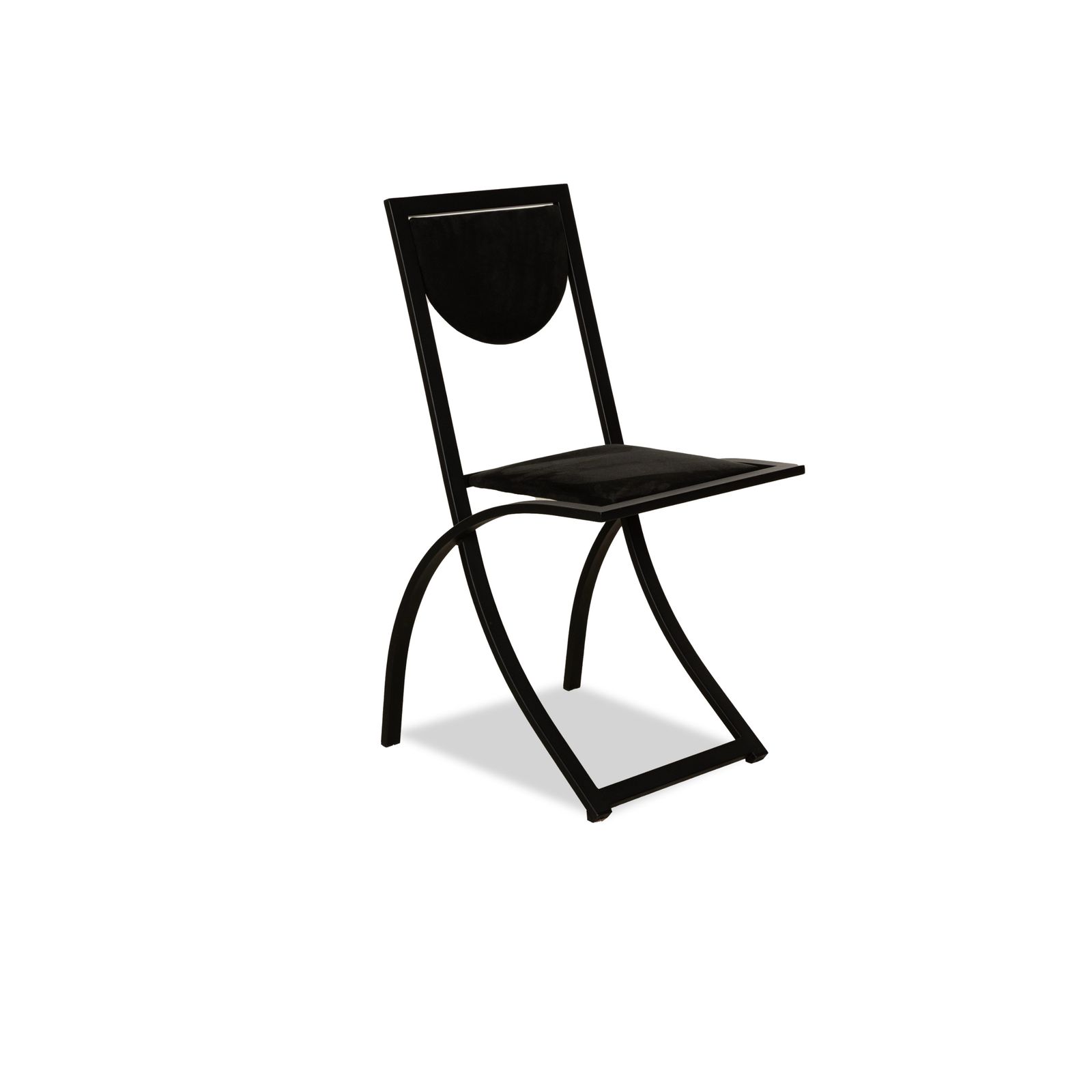 Lot de 4 chaises KFF Sinus en tissu noir photo for sale