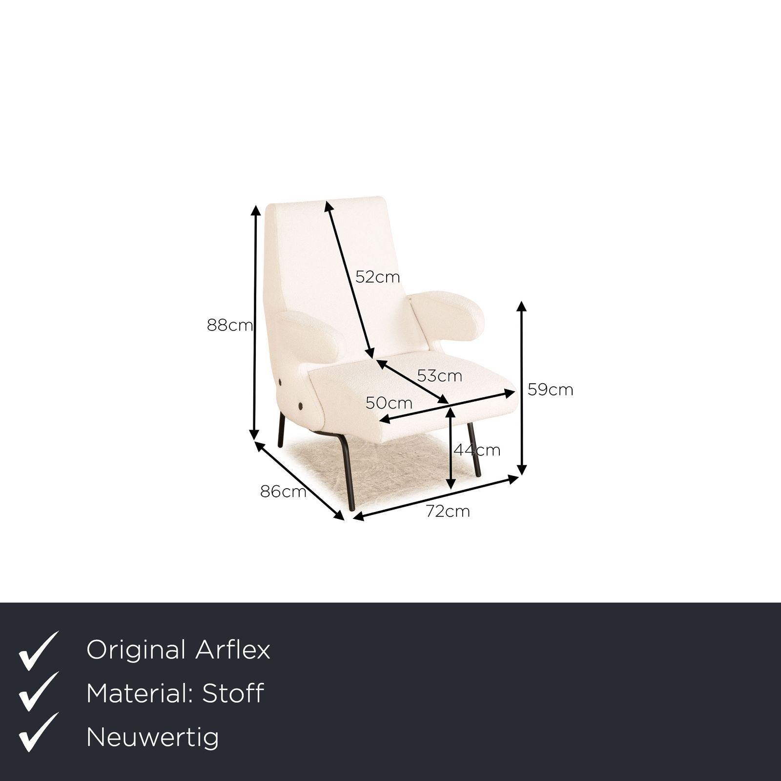 Ensemble de fauteuils Arflex Delfino en tissu blanc photo furniture