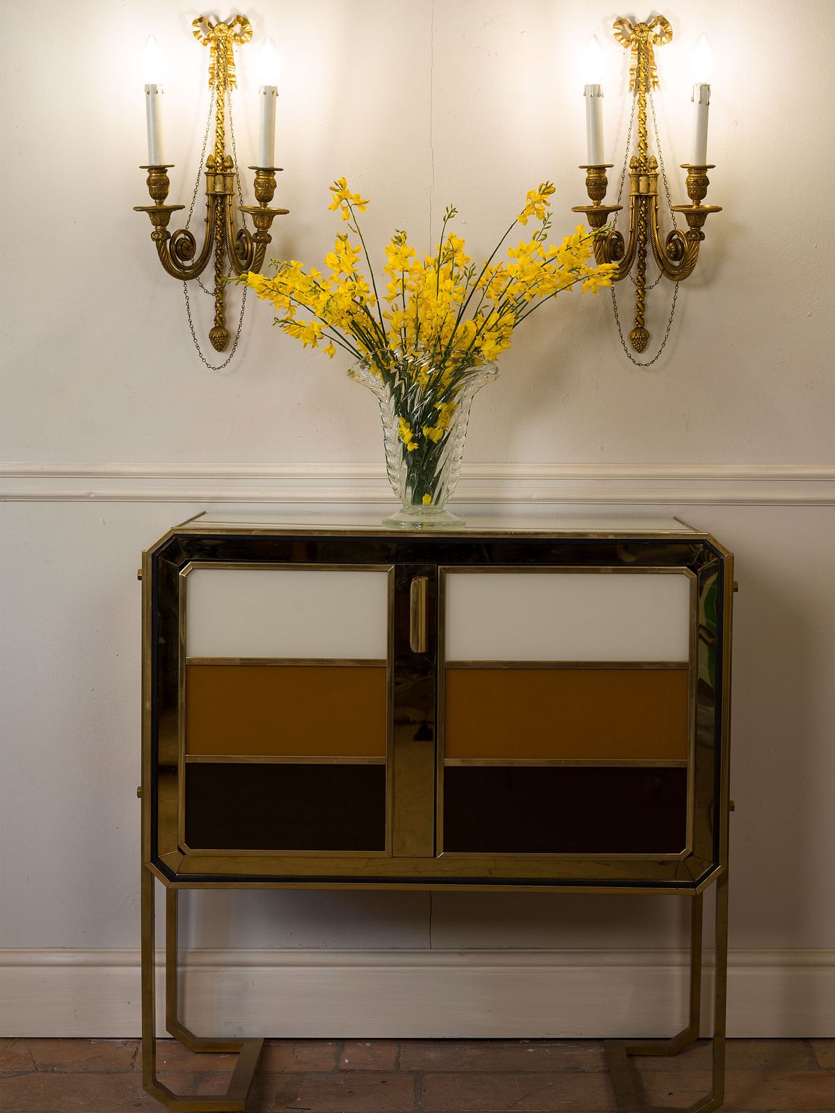 Pair Of Hand Chiseled Gilt Bronze Wall Sconces, France, Napoleon III Period. photo 920.0
