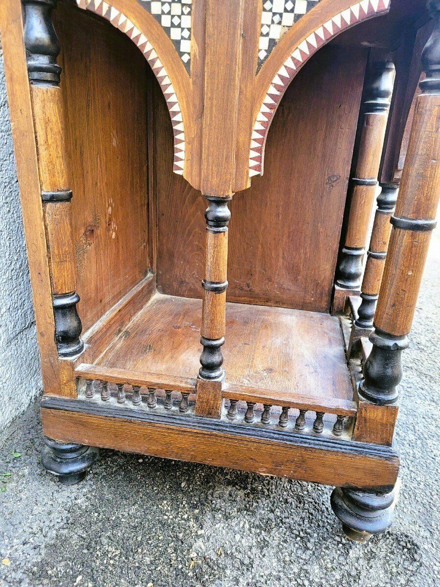 G Parvis, Console + Mirror In Marquetry, 19th Century photo vintage