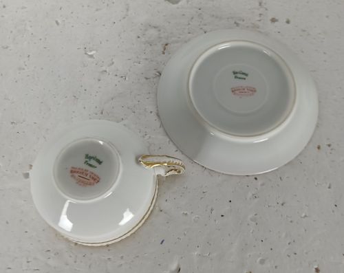 photo furniture Set Of 6 Cup And Saucer Antique Haviland Limoges France Belle Epoque