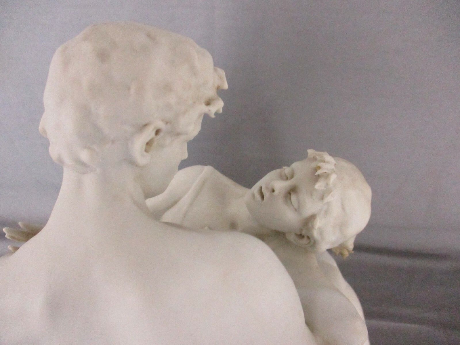 Art Large Porcelain Statue Figurine  Porcelain  Bisque  Couple Eros Vintage Gorgeous photo