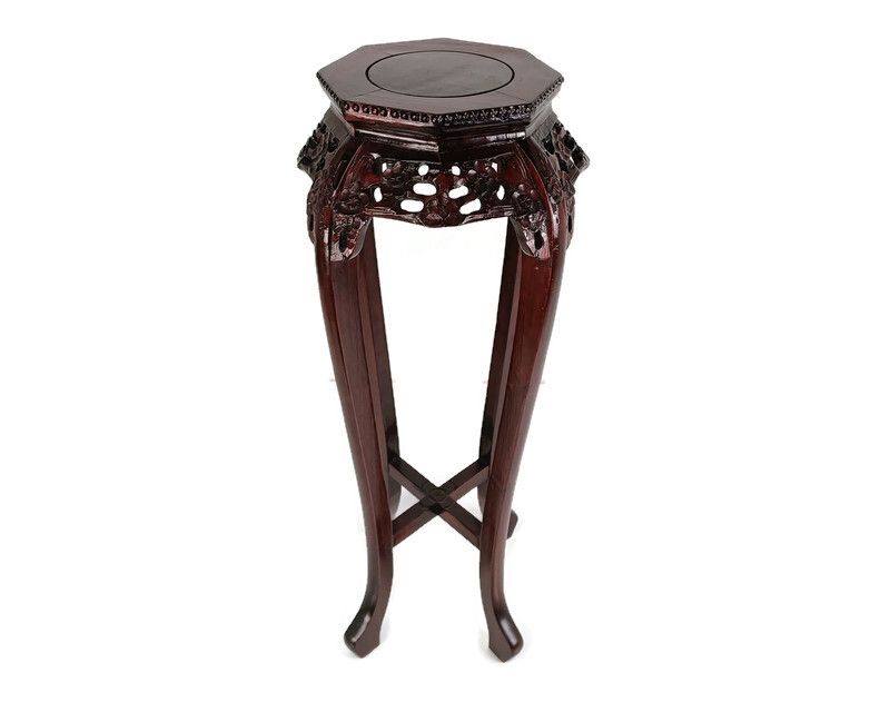 Large Gorgeous Rosewood Chinese Pedestal Plant Stand Bonsai Table Side Table Orn