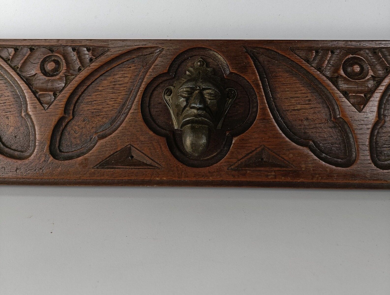 Antique Gargoyle Pair Corbels Hand Carved Wood  Architectural Reclaimed Trims Pa photo 202.0