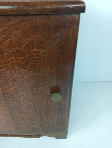 Art Deco Antique Nightstand End Table Wood Marble Top Cabinet Stylish photo buy