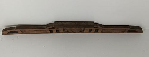 Antique Pediment Over Door Carved Wood Architectural Reclaimed Salvaged Japandi photo furniture