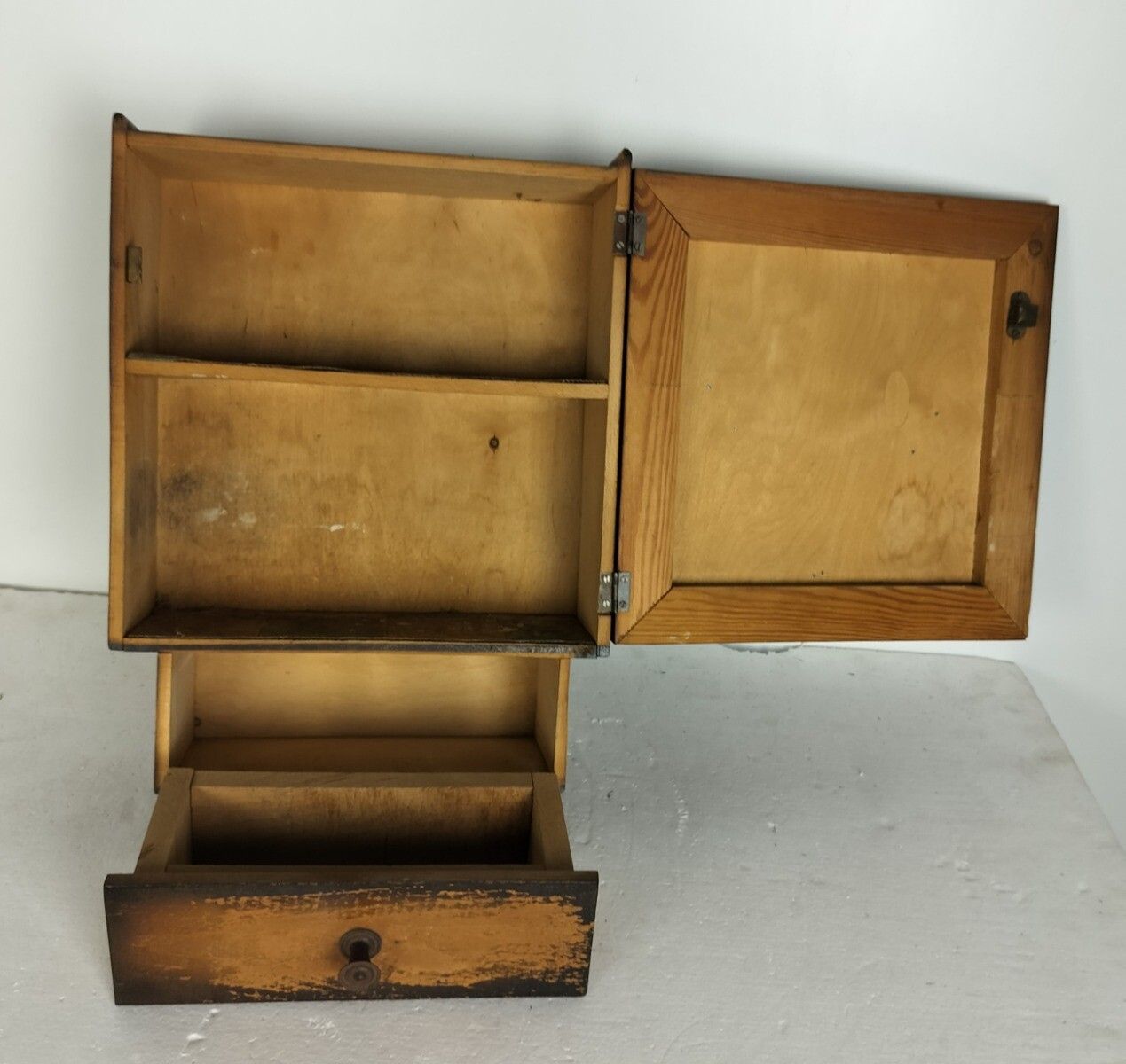 Small Art Deco Medicine Apothecary Cabinet Pharmacy Kitchen Shaving Bathroom Bar photo buy