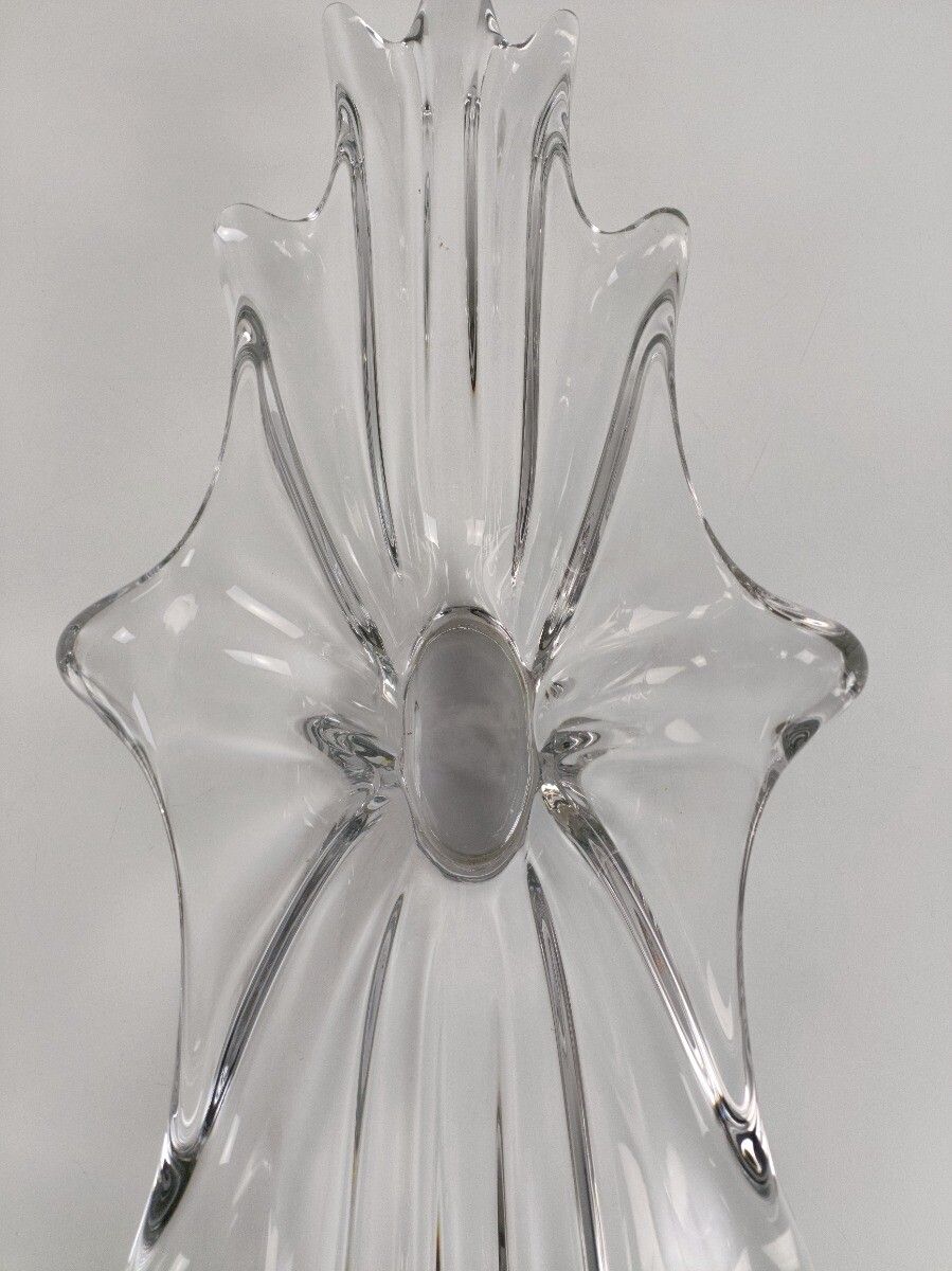 Italian Clear Bowl Dish Centerpiece Murano Seguso Art Glass Modernist Decorative photo 202.0