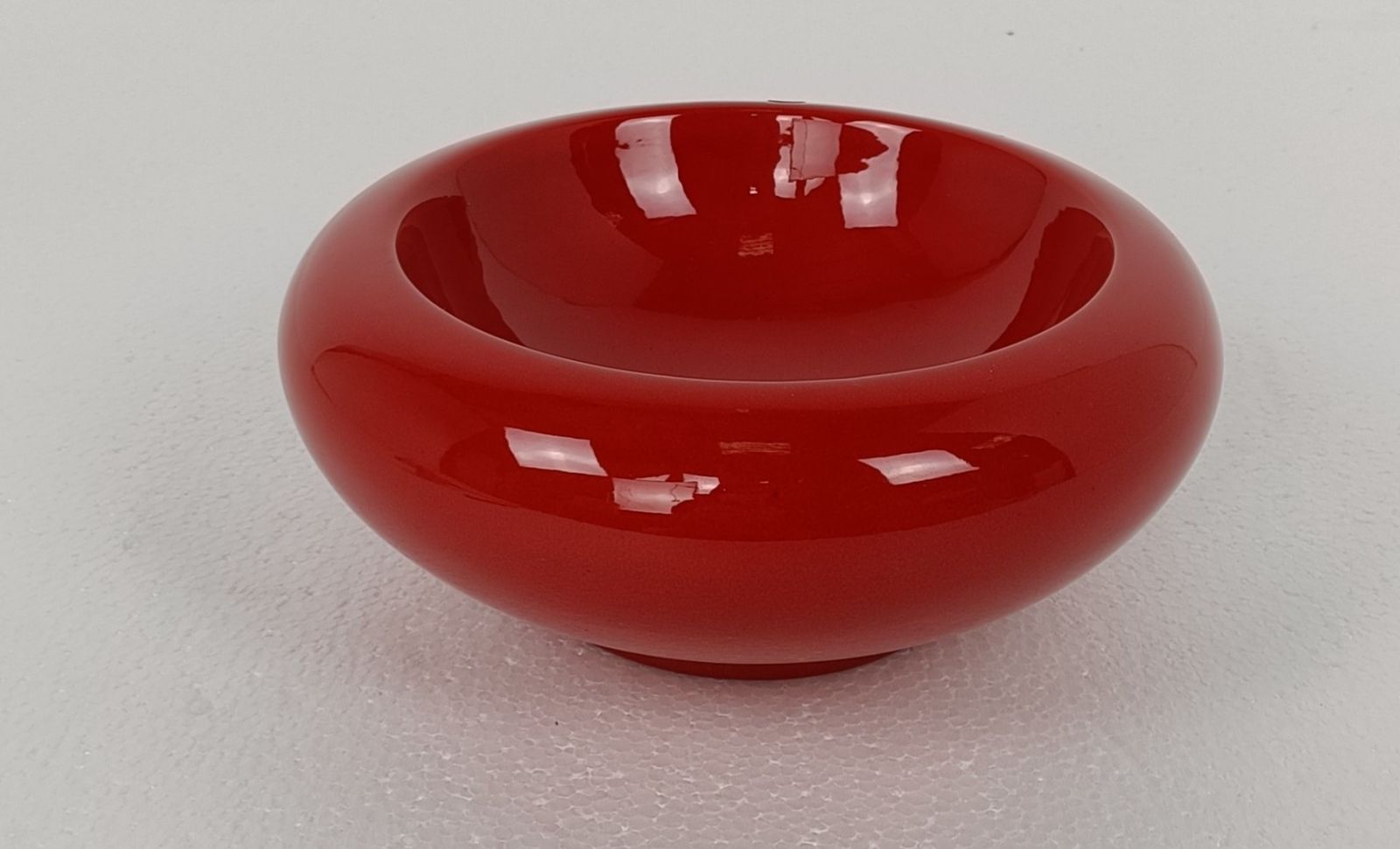 Pino Spagnolo For Sicart Italy, 1960/70's Space Age Dish Bowl Collector Red Ce photo furniture
